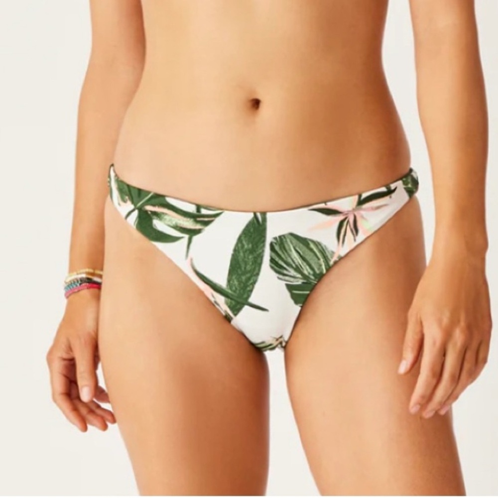 Carve Designs Tropical Leaf Bikini Bottom Small NWT Tropical/Cllantro